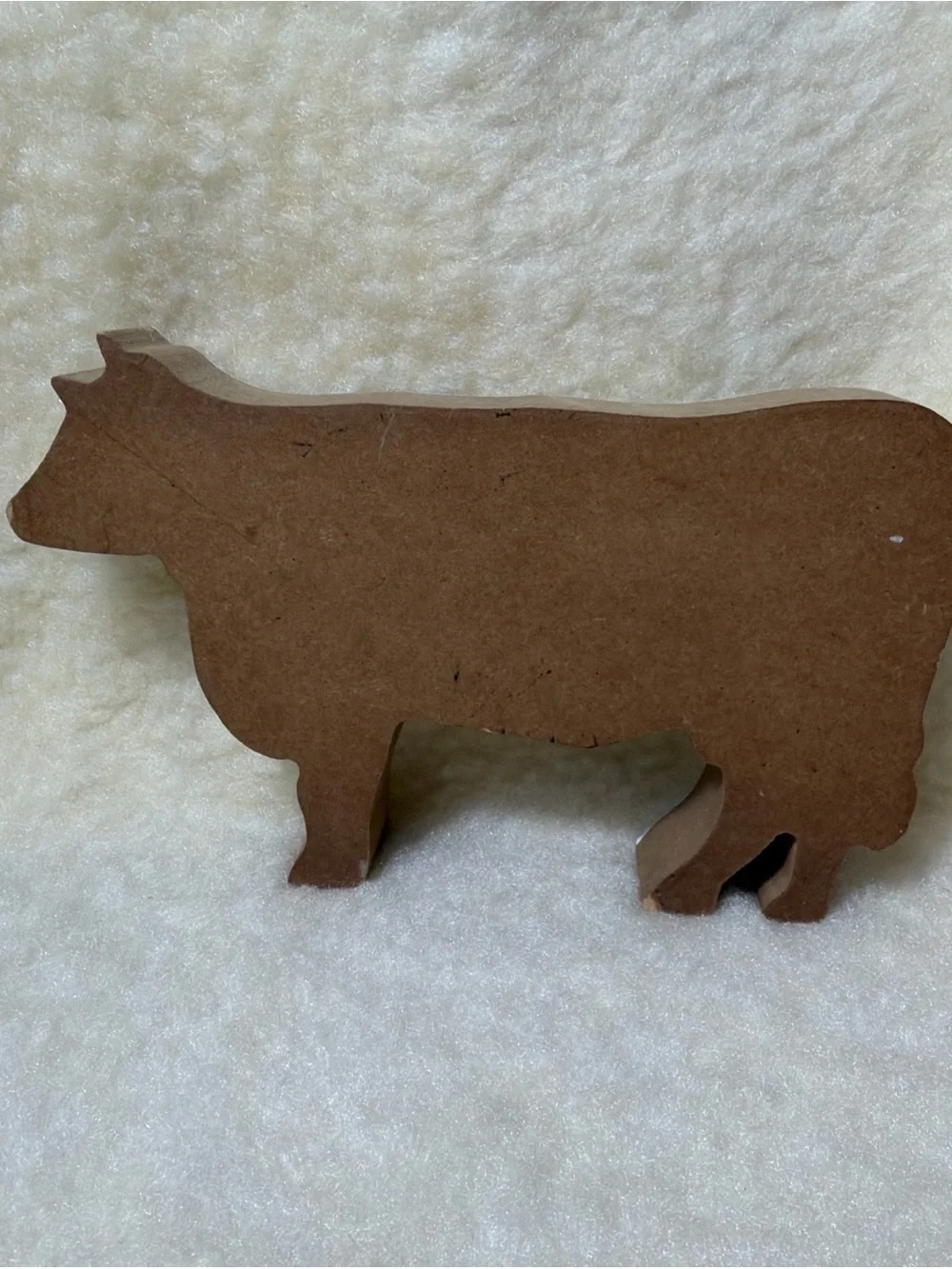 Home Sweet Home Cow-Shaped Wall Decor - White Enamel front